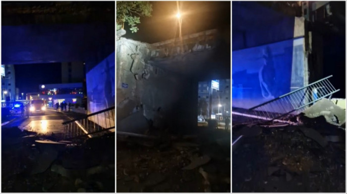 Obrušio se deo mosta na graničnom prelazu Gradiška između BiH i Hrvatske, obustavljen saobraćaj (FOTO)