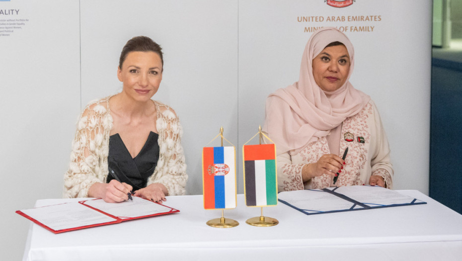 Macura u Abu Dabiju potpisala Memorandum o razumevanju sa ministrkom porodice UAE