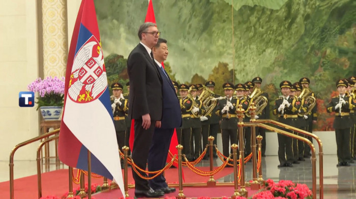 Vučić stigao u Veliki dom naroda u Pekingu: Dočekao ga predsednik Si Đinping