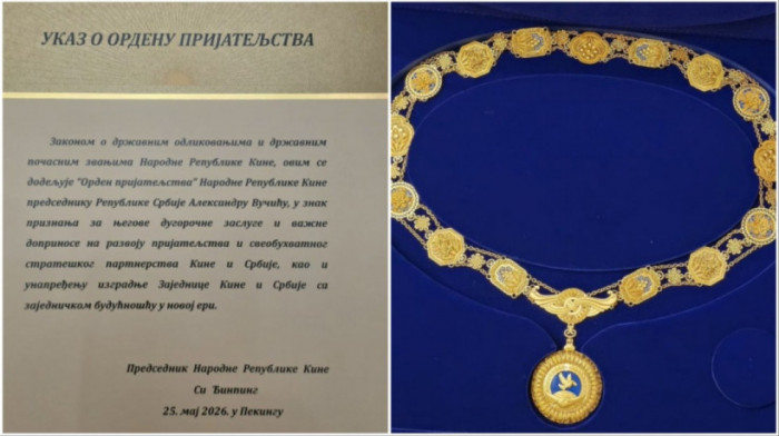 "U znak priznanja za dugoročne zasluge": Šta piše u Ukazu o "Ordenu prijateljstva" koji je Si dodelio Vučiću (FOTO)