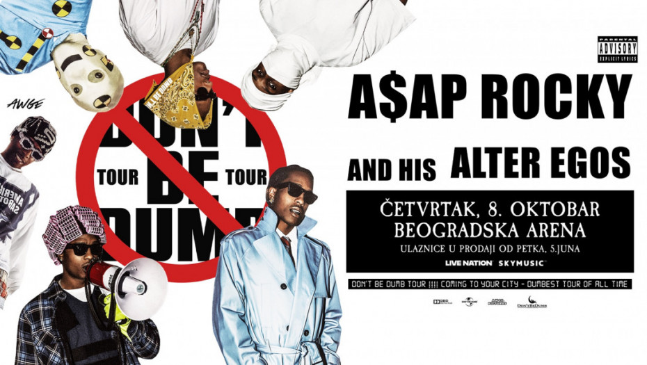 A$AP Rocky najavio nove datume u okviru svoje "Don't Be Dumb" svetske turneje: 8. oktobra stiže u Beogradsku arenu