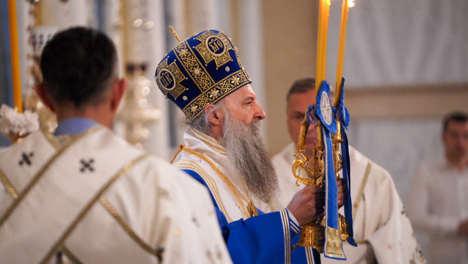 Patrijarh Porfirije služio Svetu liturgiju u Sabornoj crkvi u Beogradu