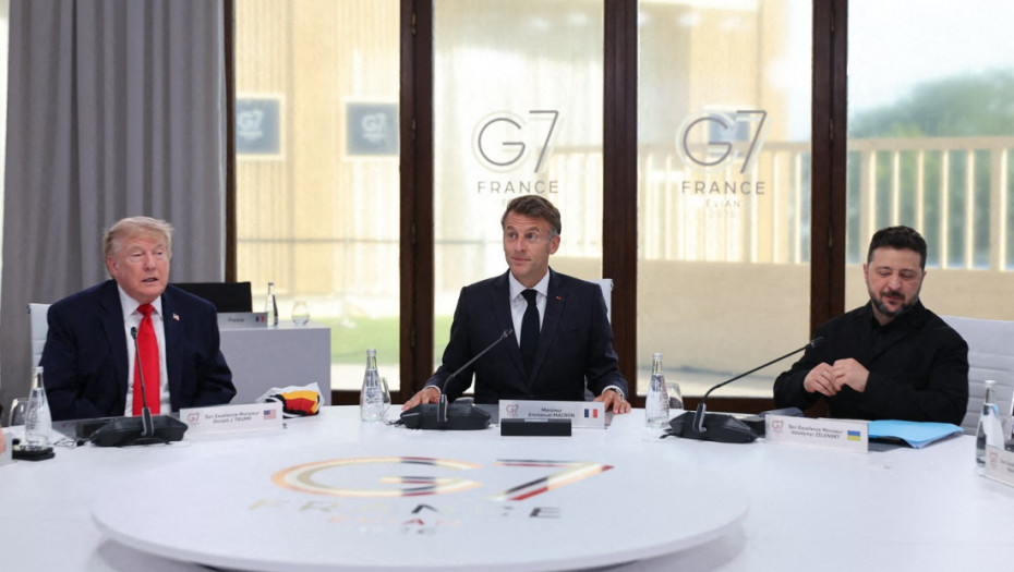 Zelenski, Tramp i Makron razgovarali na marginama sastanka G7 u Evijanu