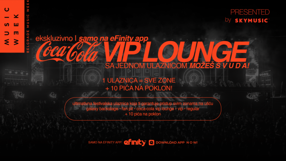 Doživi potpuno iskustvo na Belgrade Music Week 26 uz Coca Cola VIP Lounge ulaznicu