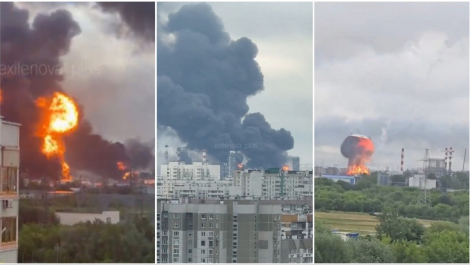 Novi talas napada na rusku energetsku infrastrukturu: Rafinerija u plamenu, aerodromi u Moskvi obustavili letove (VIDEO)