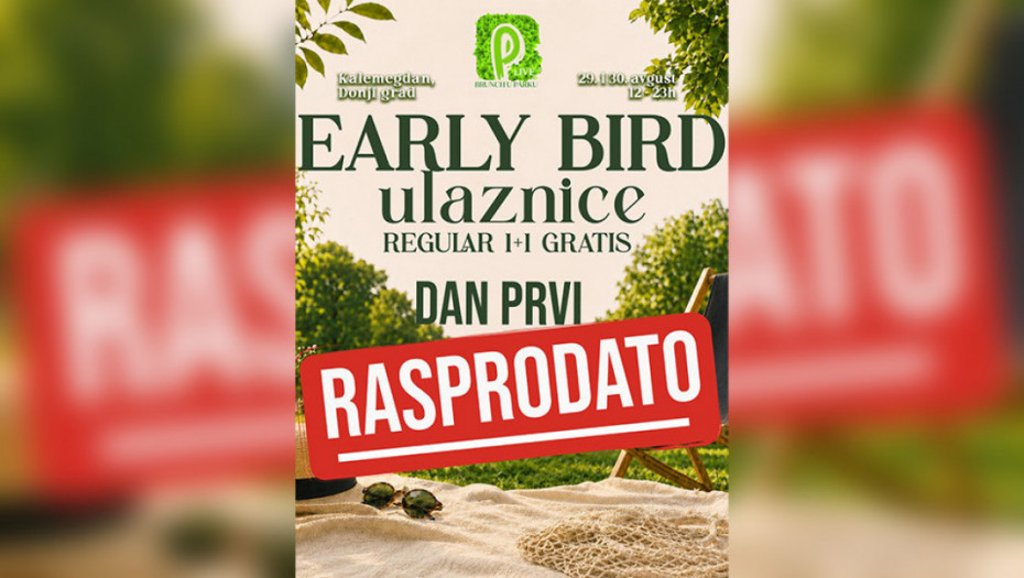 Early Bird ulaznice za prvi dan festivala Brunch u parku rasprodate za manje od 72 sata