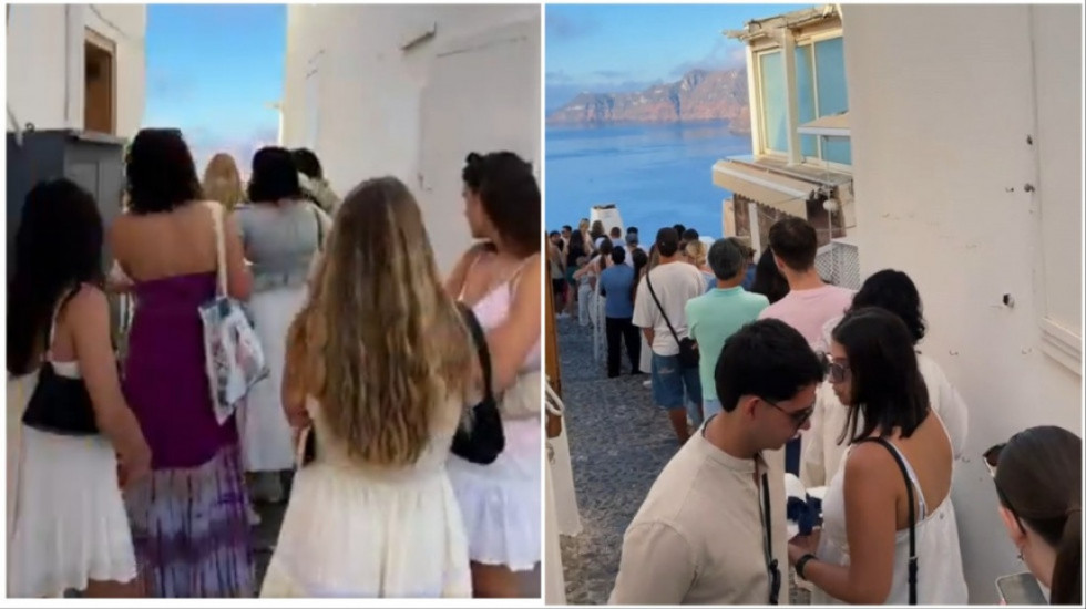 Neverovatne scene na grčkom ostrvu: Turisti čekaju u redovima od 7 ujutru samo zbog jedne fotografije (VIDEO)