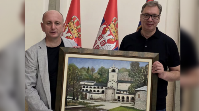 Vučić: Knežević mi u ime Srba sa Cetinja doneo na poklon sliku Cetinjskog manastira