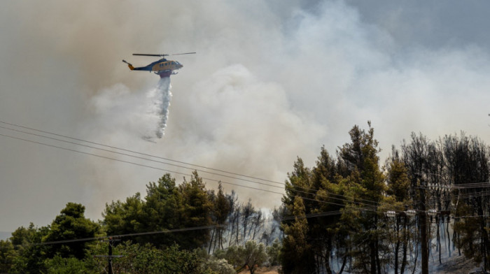 Na grčkom ostrvu Evija izbio požar, u gašenju učestvuje 8 aviona i 3 helikoptera