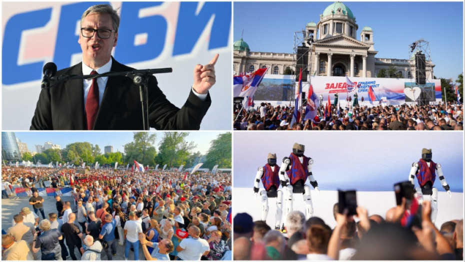 Vučić na skupu "Srbija jedna porodica": Moj predlog za ime liste na sledećim izborima je "Ujedinjena Srbija"