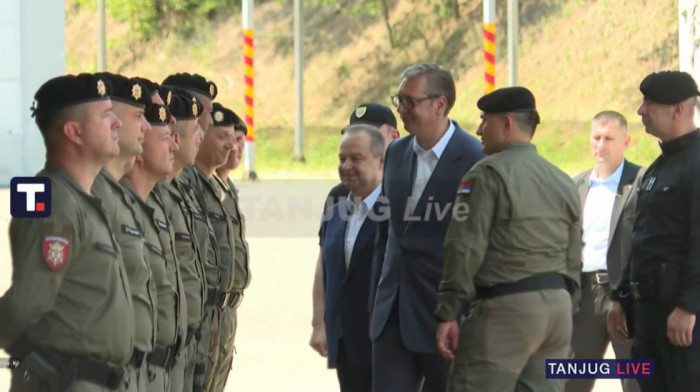 Pokazna vežba Žandarmerije u Lipovici, prisustvuje predsednik Vučić