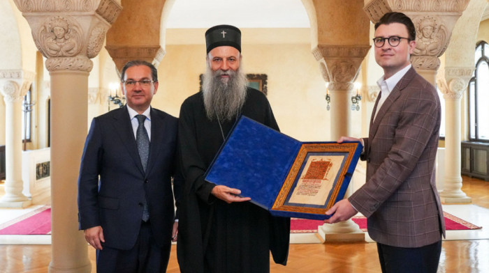 Porfirije sa predstavnicima Srpsko-američkog kongresa o zaštiti srpske baštine na Kosovu i Metohiji