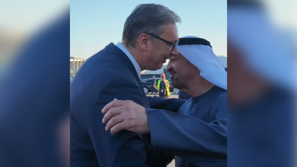 Vučić dočekao šeika Mohameda bin Zajeda: Posebna mi je čast što mogu još jednom da ugostim dragog prijatelja (VIDEO)
