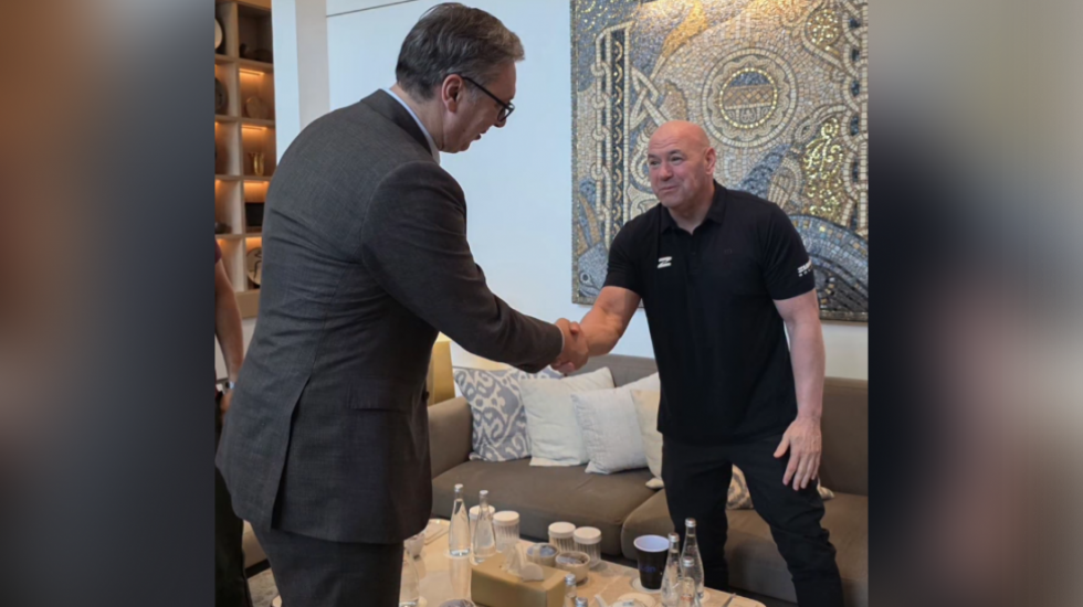 "Drago mi je što ljudi poput njega prepoznaju potencijal Srbije": Predsednik Vučić se sastao sa Dejnom Vajtom iz UFC-a