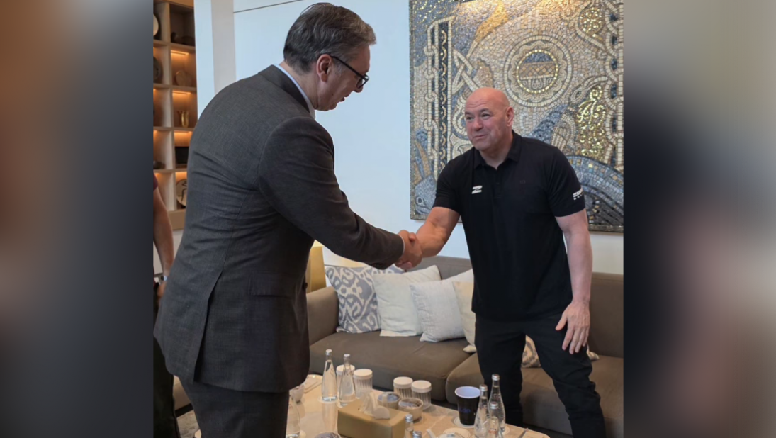 "Drago mi je što ljudi poput njega prepoznaju potencijal Srbije": Predsednik Vučić se sastao sa Dejnom Vajtom iz UFC-a