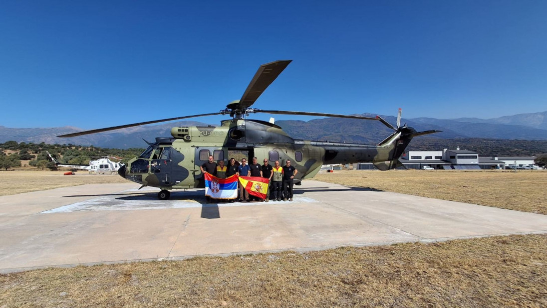 Dačić: Srpski helikopter "Super Puma" angažovan na novom požarištu u Španiji, izbačeno 126 tona vode (VIDEO)