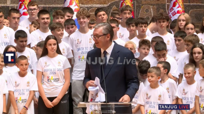 Vučić u Palati Srbija ugostio učesnike kampa "Srbija te zove 2026"