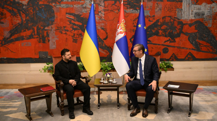 Predsednik Vučić svečano dočekao Volodimira Zelenskog: Počeo sastanak u Palati Srbija