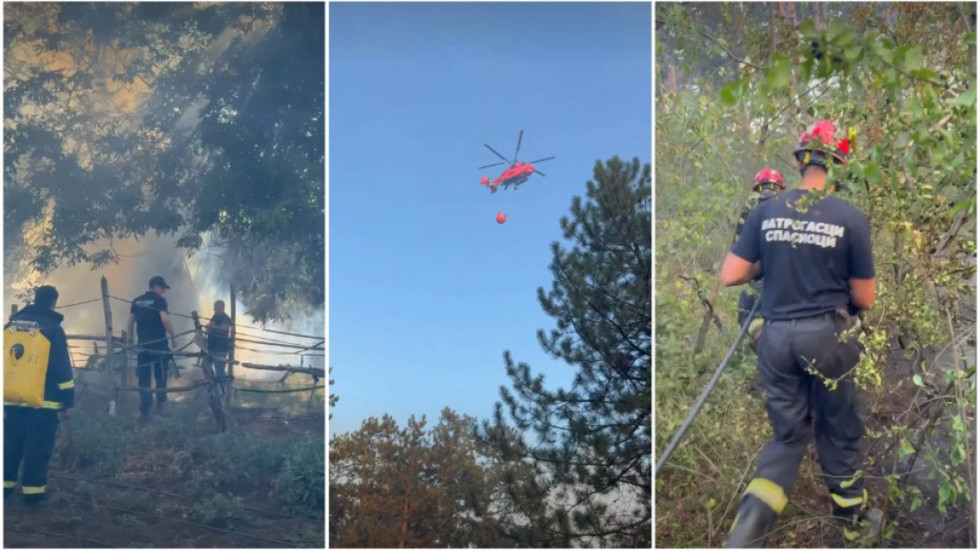 Dačić: Vatrogasci danima gase požar u Deliblatskoj peščari, Helikopterska jedinica MUP-a pruža podršku (VIDEO)