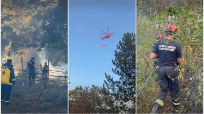 Dačić: Vatrogasci danima gase požar u Deliblatskoj peščari, Helikopterska jedinica MUP-a pruža podršku (VIDEO)