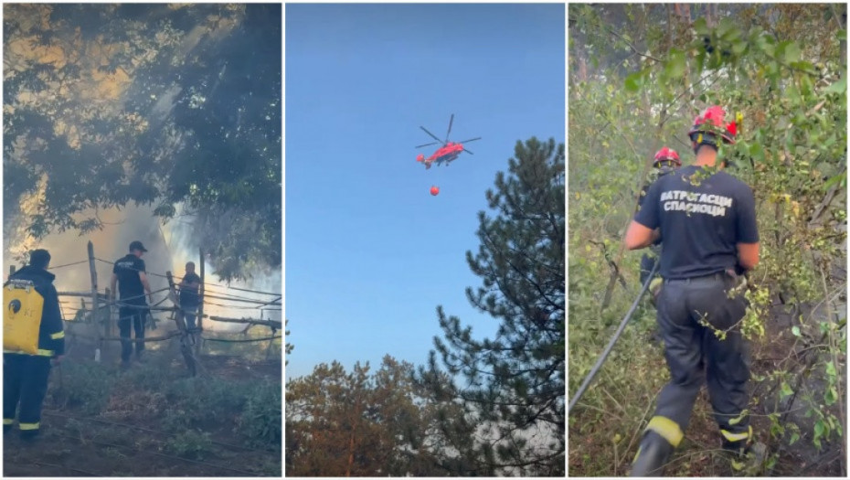 Dačić: Vatrogasci danima gase požar u Deliblatskoj peščari, Helikopterska jedinica MUP-a pruža podršku (VIDEO)