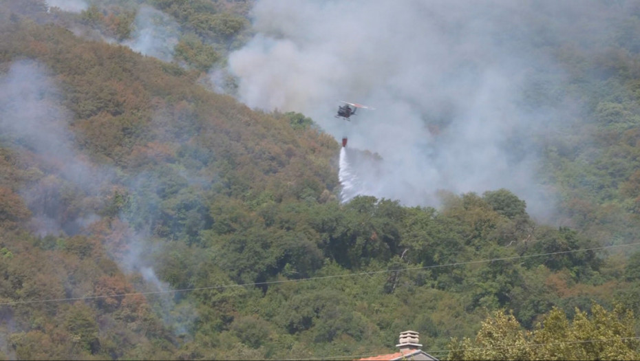 Požar kod Herceg Novog se širi, evakuisana porodica, angažovani helikopteri i avioni