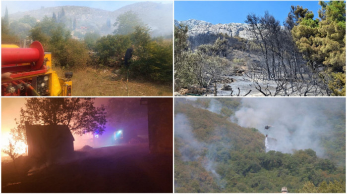 Vatrogasci se bore sa požarima širom regiona - Omiš pogođen velikom vatrom, aktivna žarišta u Crnoj Gori