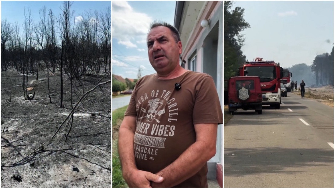 Euronews Srbija u Kajtasovu kod Deliblatske peščare: Celo selo u borbi sa požarom, vatru zaustavili nadomak kuća