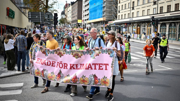 Rekordan broj okupljenih na klimatskom protestu u Stokholmu, oko 50.000 demonstranata