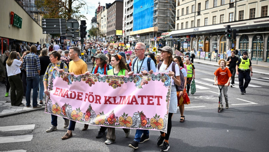 Rekordan broj okupljenih na klimatskom protestu u Stokholmu, oko 50.000 demonstranata