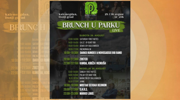 "Branč u parku" na Kalemegdanu: Tri bine, više od deset sati programa dnevno i sadržaji za sve generacije