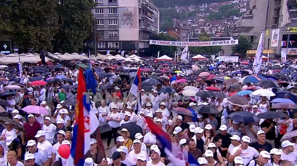 MUP: Na skupu SNS u Užicu 15.000 ljudi, a 270 opozicionara pokušalo da uđe na skup
