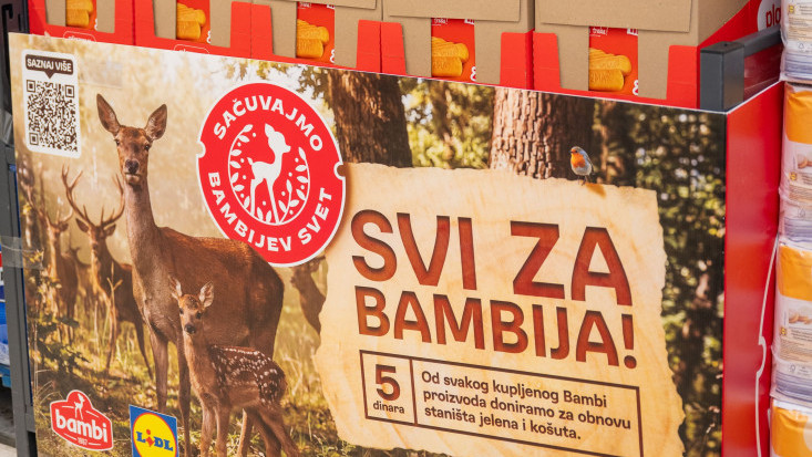 Bambi i Lidl pokreću društveno odgovornu kampanju "Sačuvajmo Bambijev svet" za zaštitu biodiverziteta na Fruškoj gori