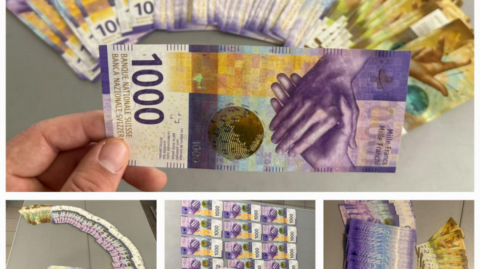 Sprečen pokušaj prenosa više od 65.000 neprijavljenih švajcarskih franaka na Horgošu