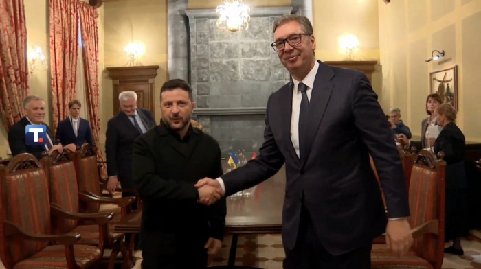 Vućić se sastao sa predsednikom Ukrajine Zelenskim u Huti