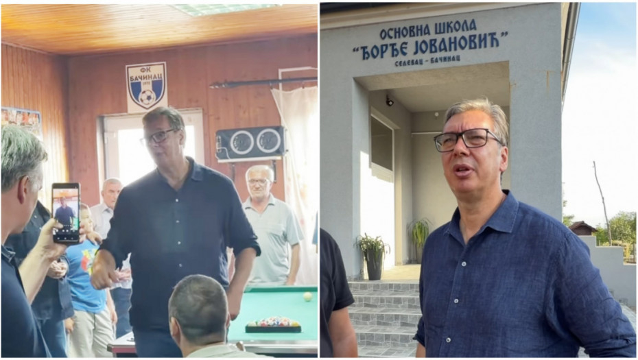 Vučić posetio Bačinac i razgovarao sa meštanima