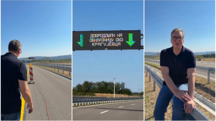 Vučić: Otvoreno prvih pet kilometara brze saobraćajnice, obilaznice oko Kragujevca