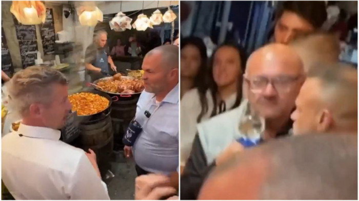 Peter Mađar poliven vinom na manifestaciji Dani berbe (VIDEO)