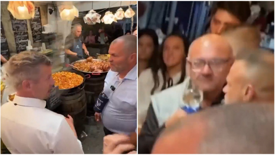 Peter Mađar poliven vinom na manifestaciji Dani berbe (VIDEO)