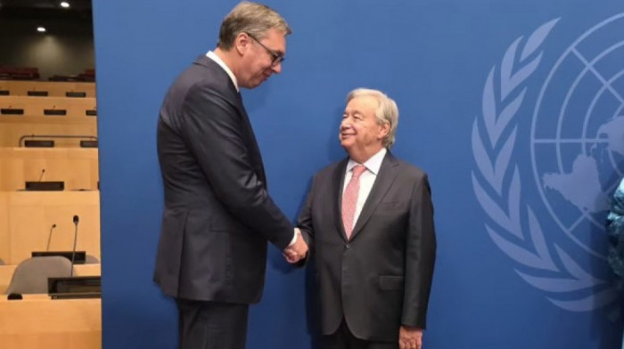 Vučić na prijemu kod Gutereša u sedištu UN, uoči početka Generalne skupštine