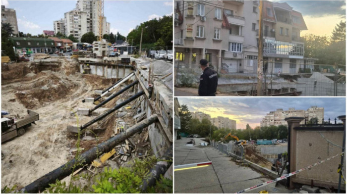 Stanari mesecima upozoravali na probleme: Automobil završio u rupi kod "spornog" gradilišta u Vojvode Vlahovića