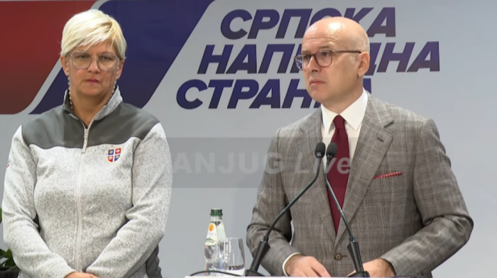 KONFERENCIJA ZA MEDIJA SNS-a Vučević i Cvjetković označili Iliju Srdanovića kao predvodnika napada