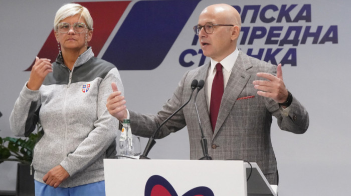 KONFERENCIJA ZA MEDIJA SNS-a Vučević i Cvjetković označili Iliju Srdanovića kao predvodnika napada