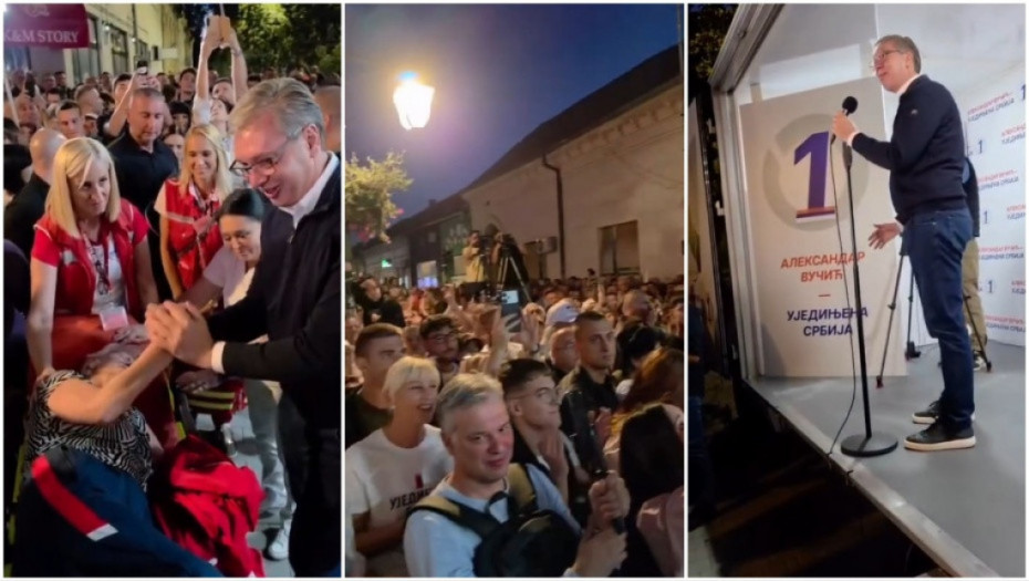 Vučić na skupu u Bačkoj Palanci: Neko spolja je zatrovao atmosferu u državi želeći da promeni politiku Srbije
