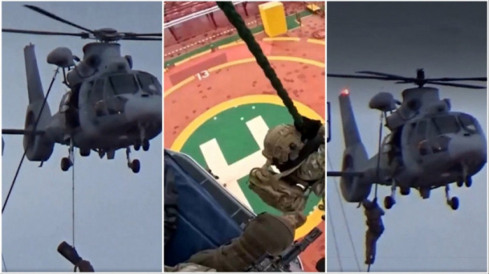 Francuska vojska zaplenila tanker ruske "flote u senci": Iskrcali se helikopterom usred okeana (VIDEO)