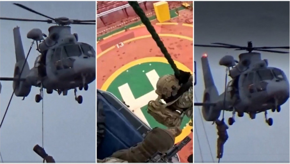 Francuska vojska zaplenila tanker ruske "flote u senci": Iskrcali se helikopterom usred okeana (VIDEO)