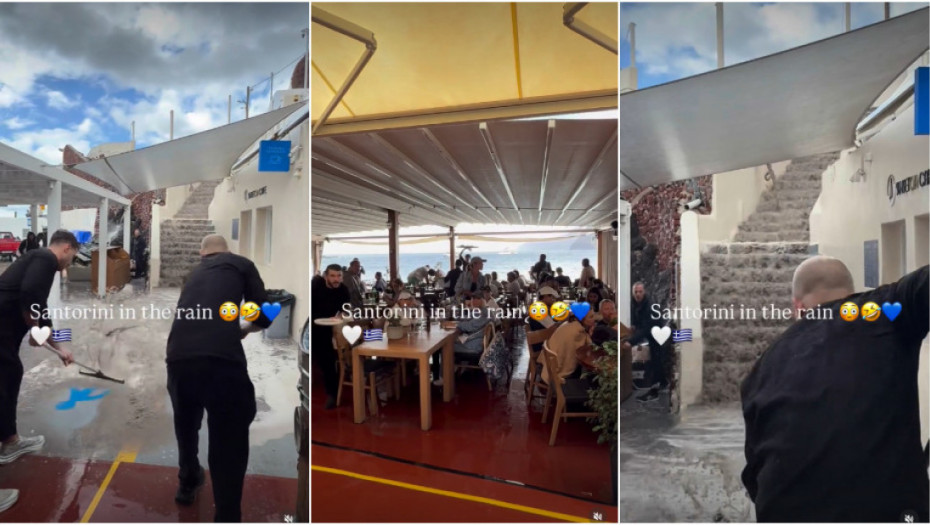 Konobari spasavaju lokal od poplave, turisti se smeju i snimaju: Šokantan snimak iz Grčke izazvao bes na internetu
