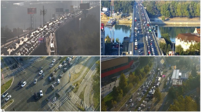 Kolaps u Beogradu, saobraćaj usporen: Najveće gužve i kolone na četiri ključne tačke u gradu