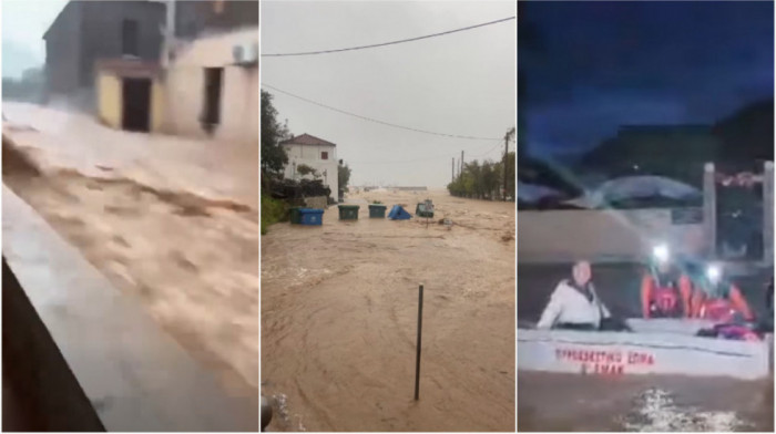 Voda prelazila dva metra: Skijatos i Pilion pod vodom, meštani bežali na više spratove (VIDEO)