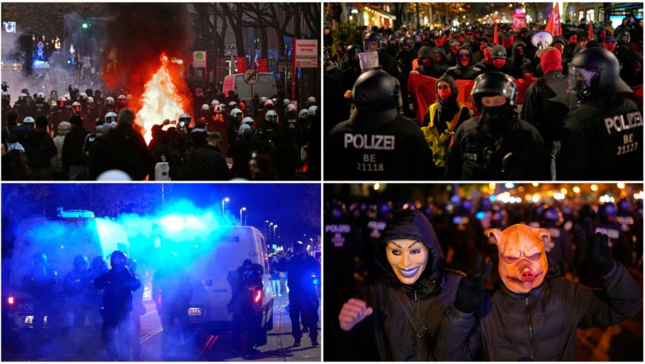 Neredi na protestima u Nemačkoj,100.000 ljudi na ulicama,povređeni policajci (VIDEO)